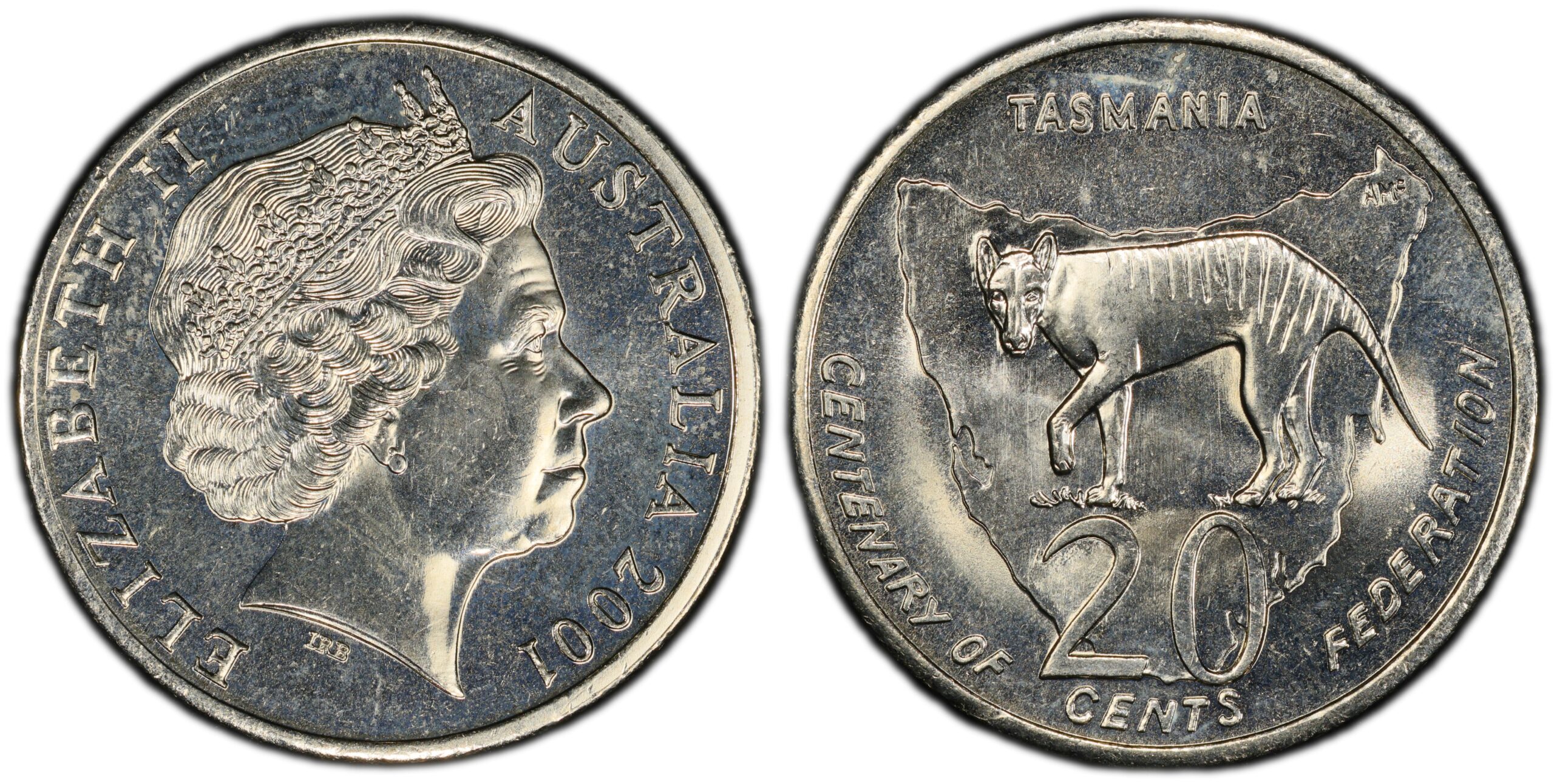 2001 20 Cent - Tasmania