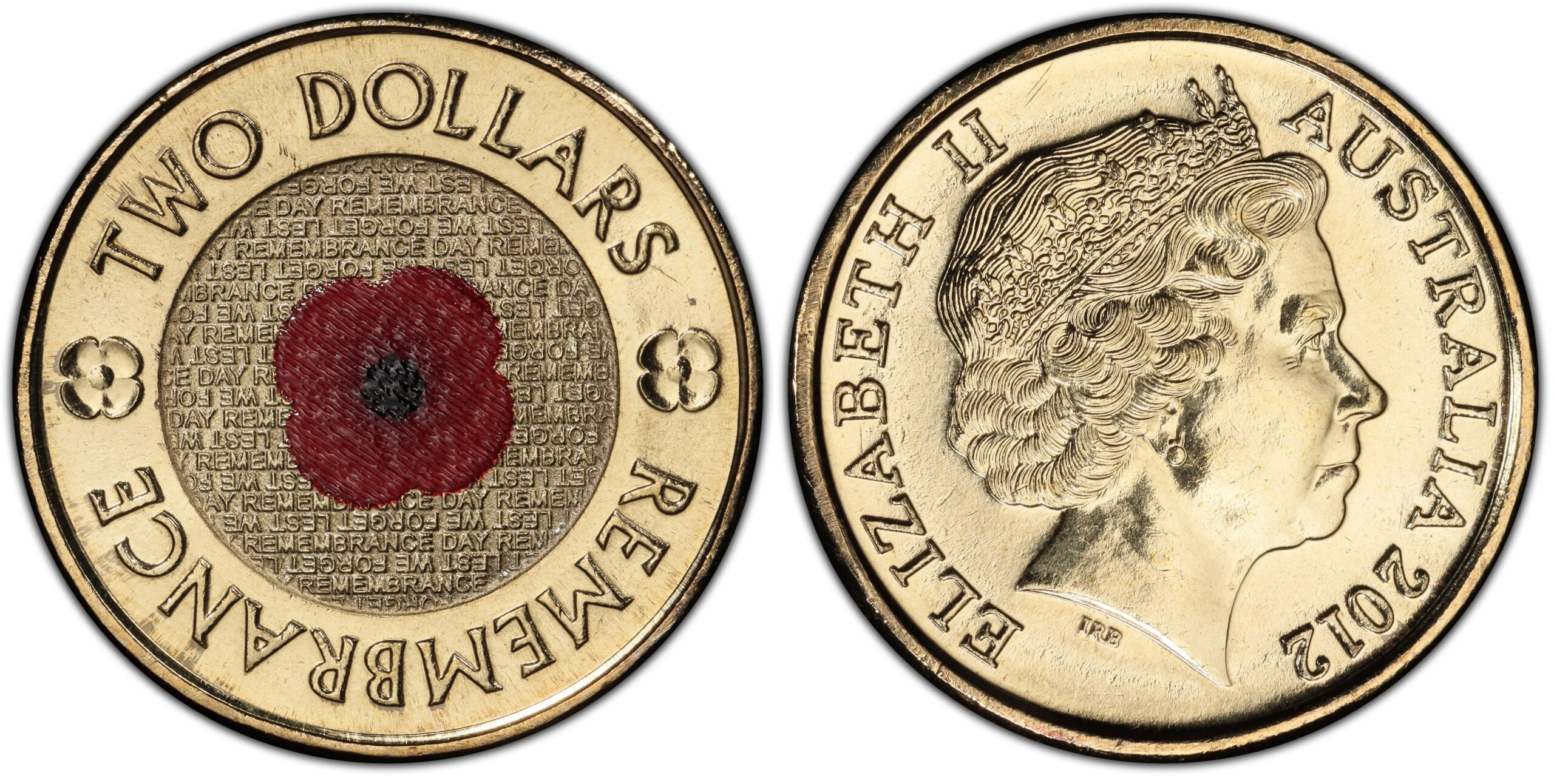 2012 $2 - Remembrance Day, Red Poppy