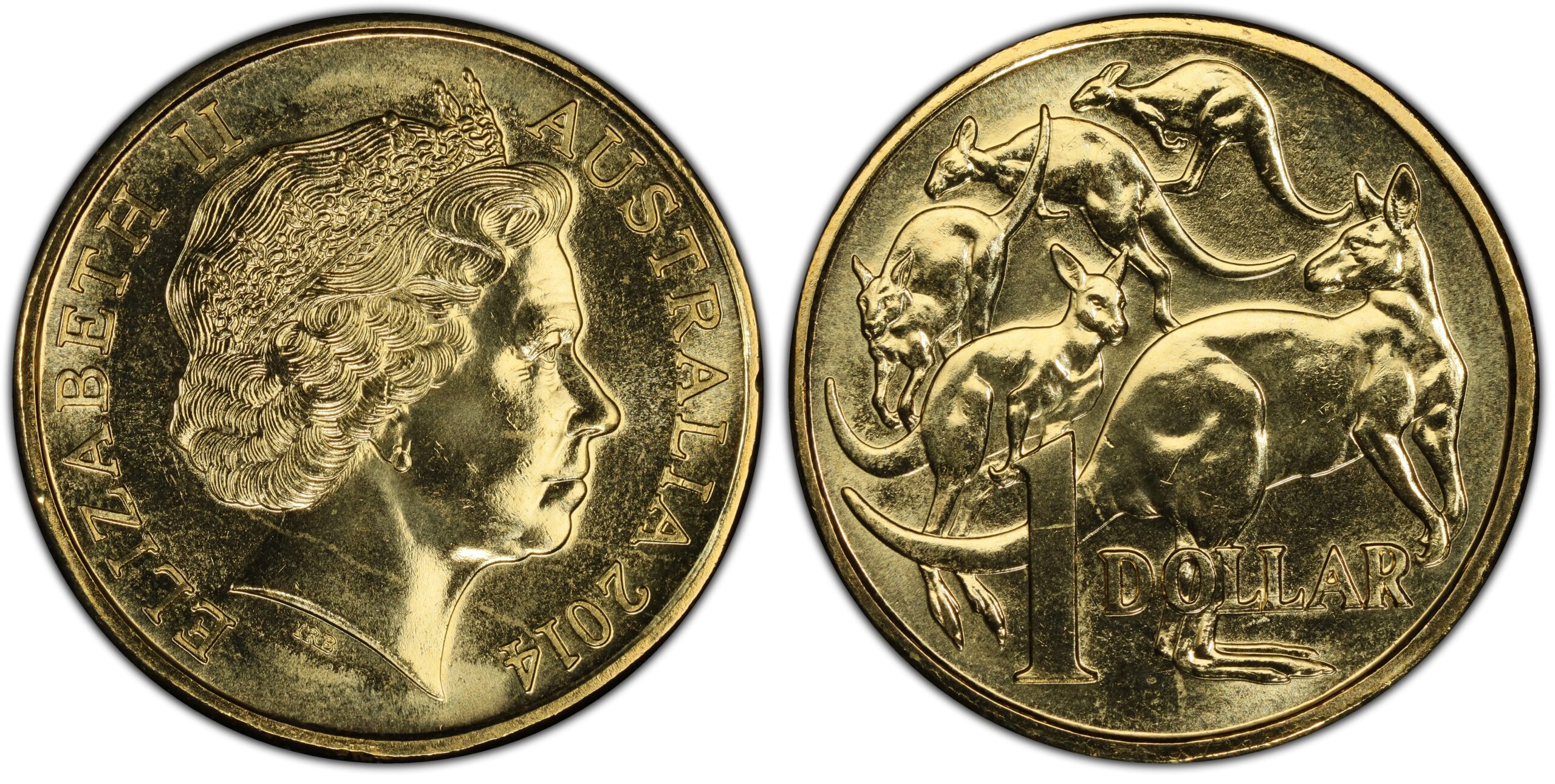 2014 $1 Coin obverse and reverse