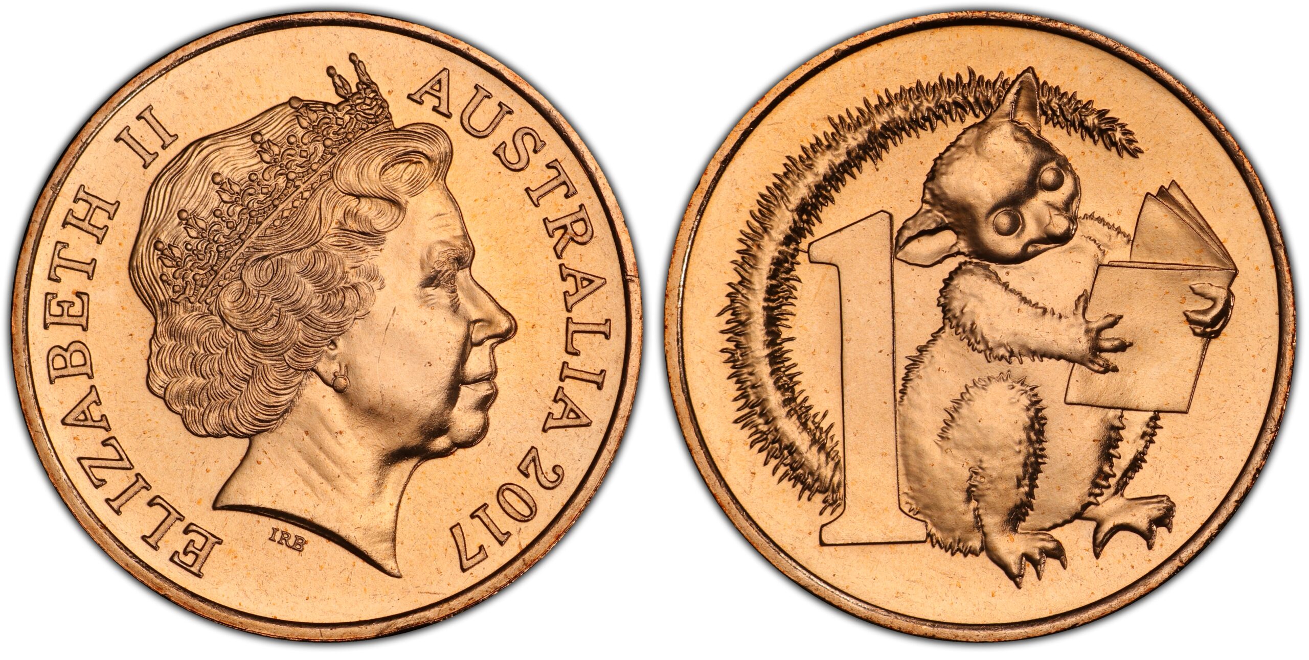 2017 1 Cent — Possum Magic obverse and reverse