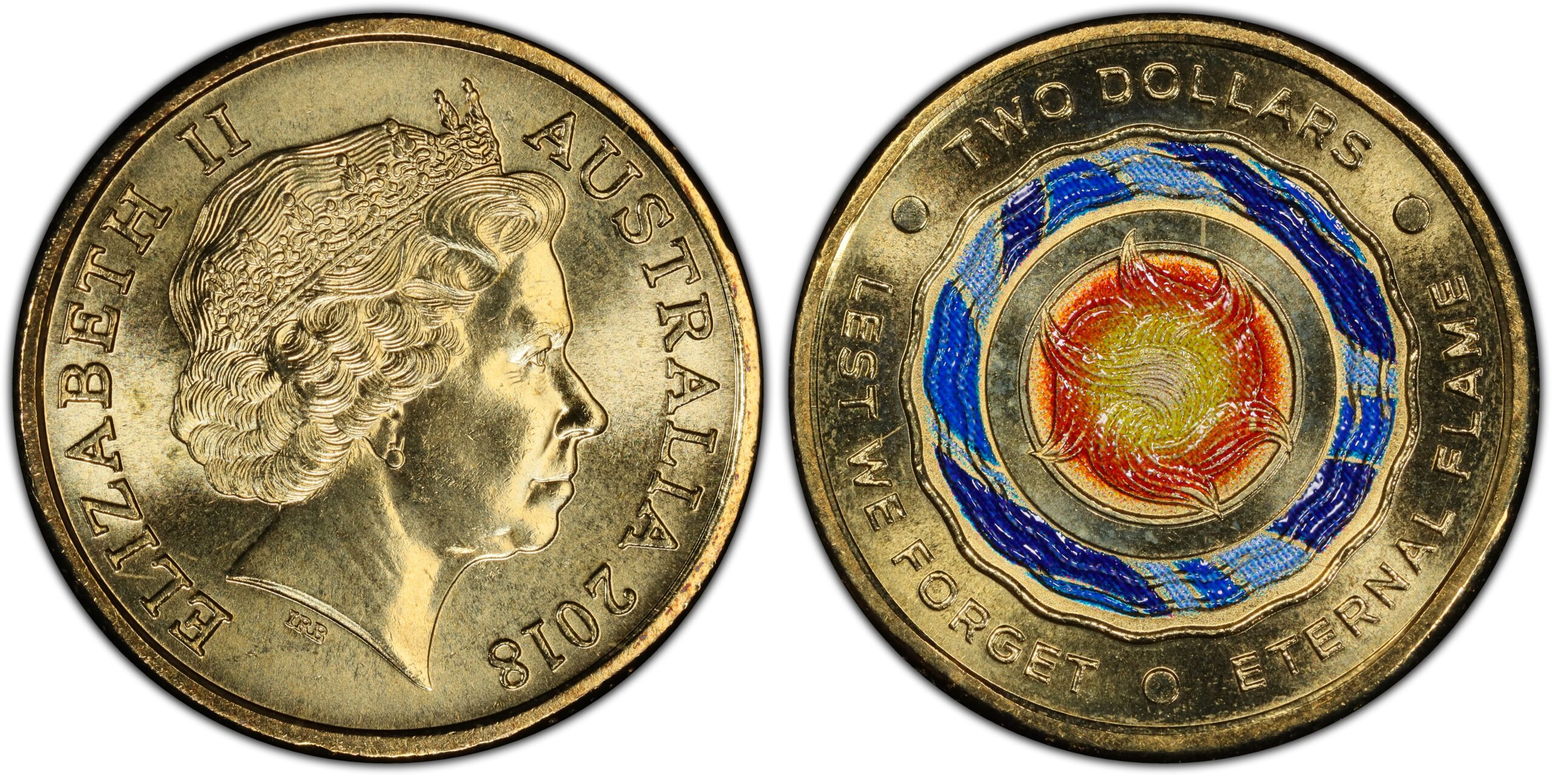 2018 $2 - Lest We Forget Colour Printed