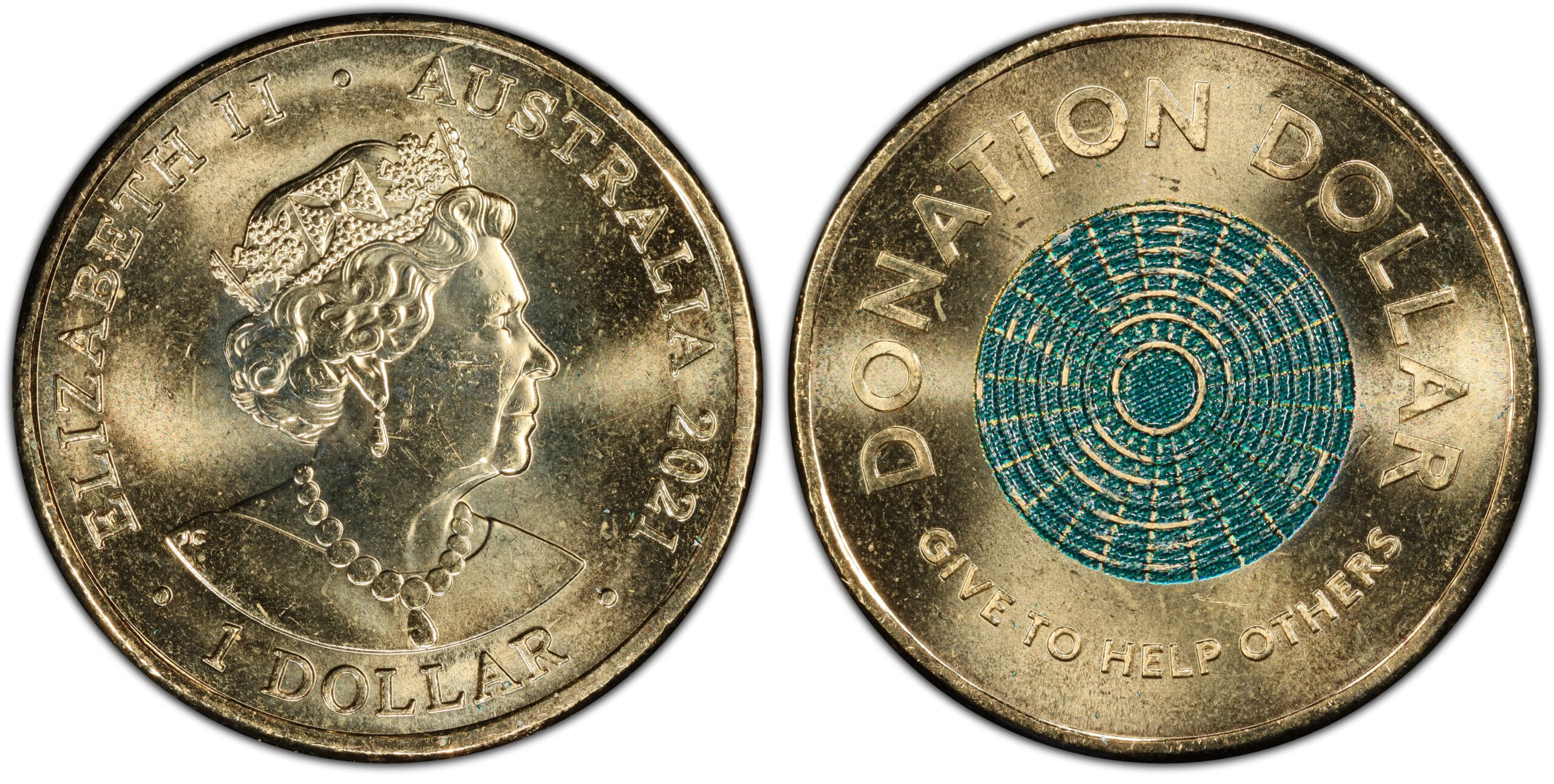 2021 $1 - Donation Dollar obverse and reverse