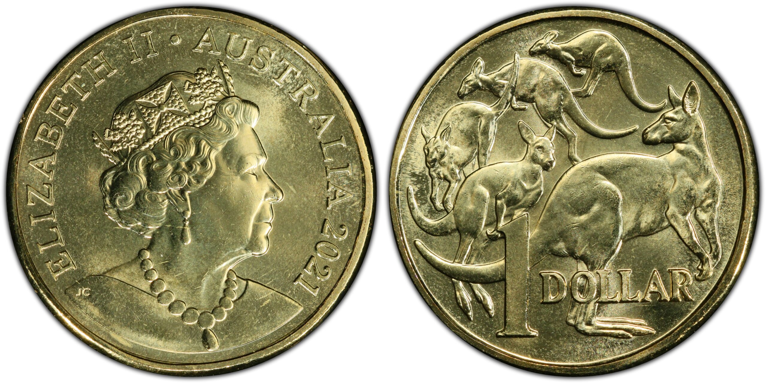 2021 $1 Coin obverse and reverse