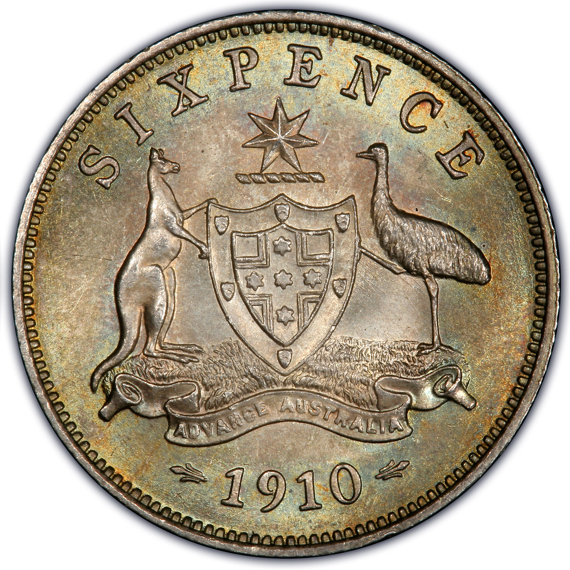 Australian sixpence reverse A